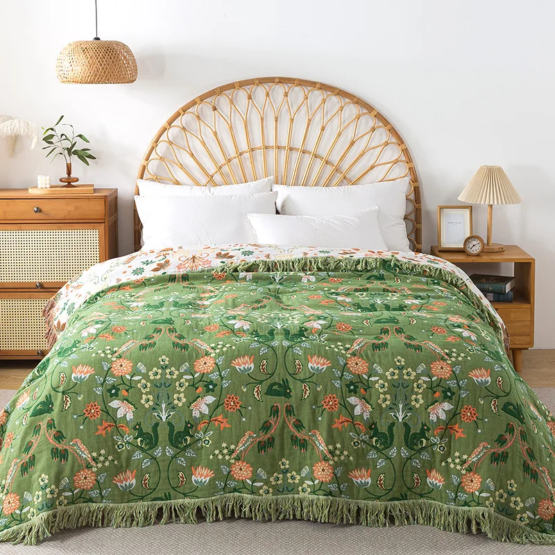 Muslin Cotton Bedspread - Manta de Algodón Puro, Muselina Tejida