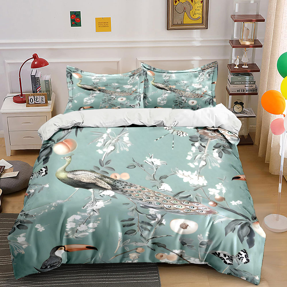 Aesthetic Floral Duvet Cover - Juego de ropa de cama floral