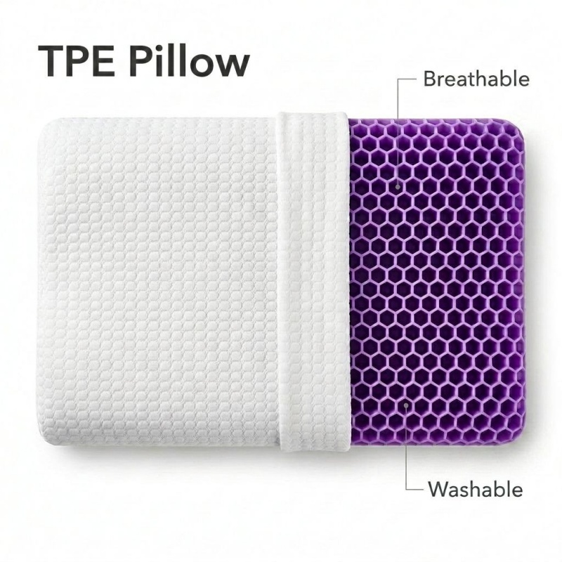 Anti Snore Contour Pillow - Almohada de Pectina TPE Transpirable, Curva