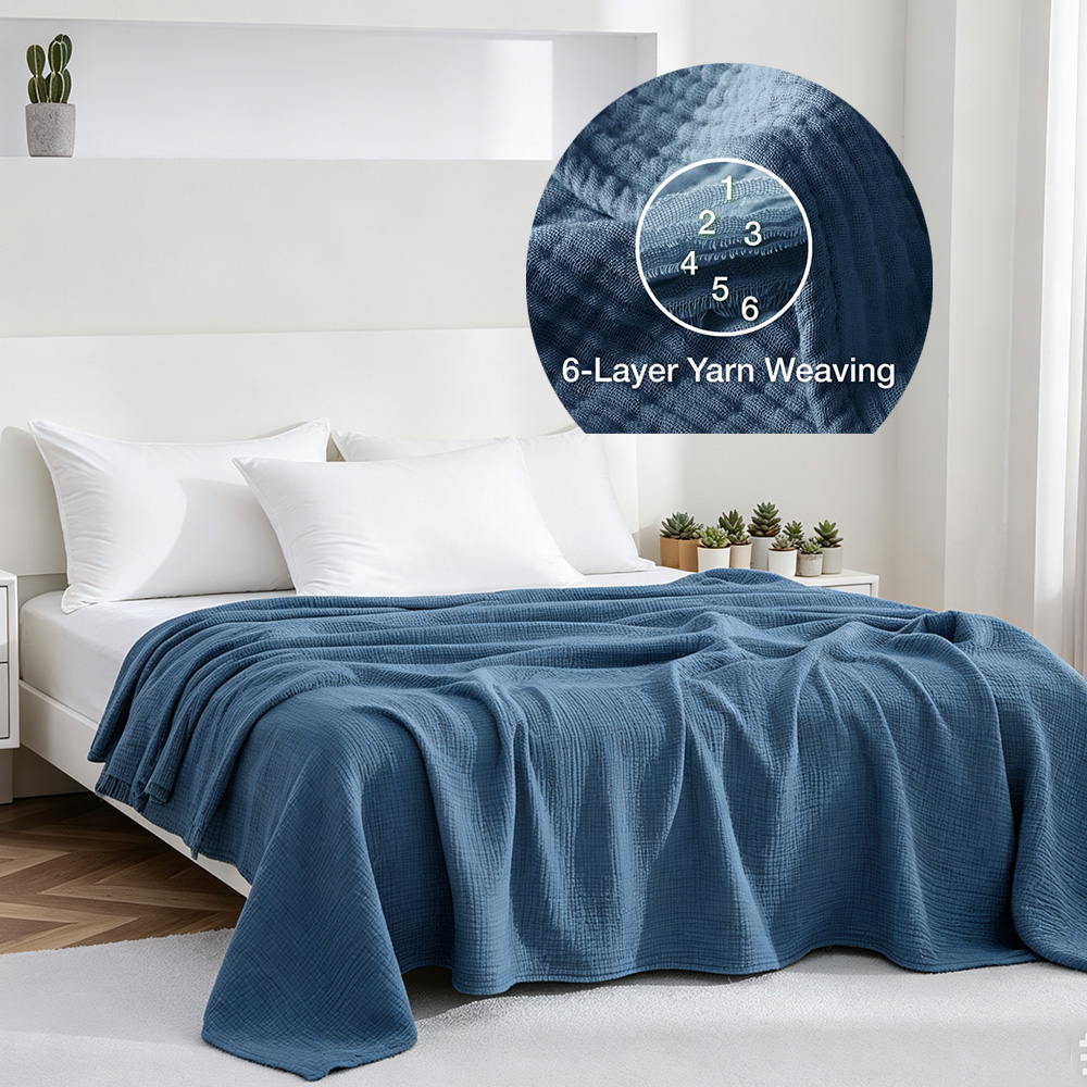 Muslin Cotton Bedspread - Mantas de Muselina de Algodón de