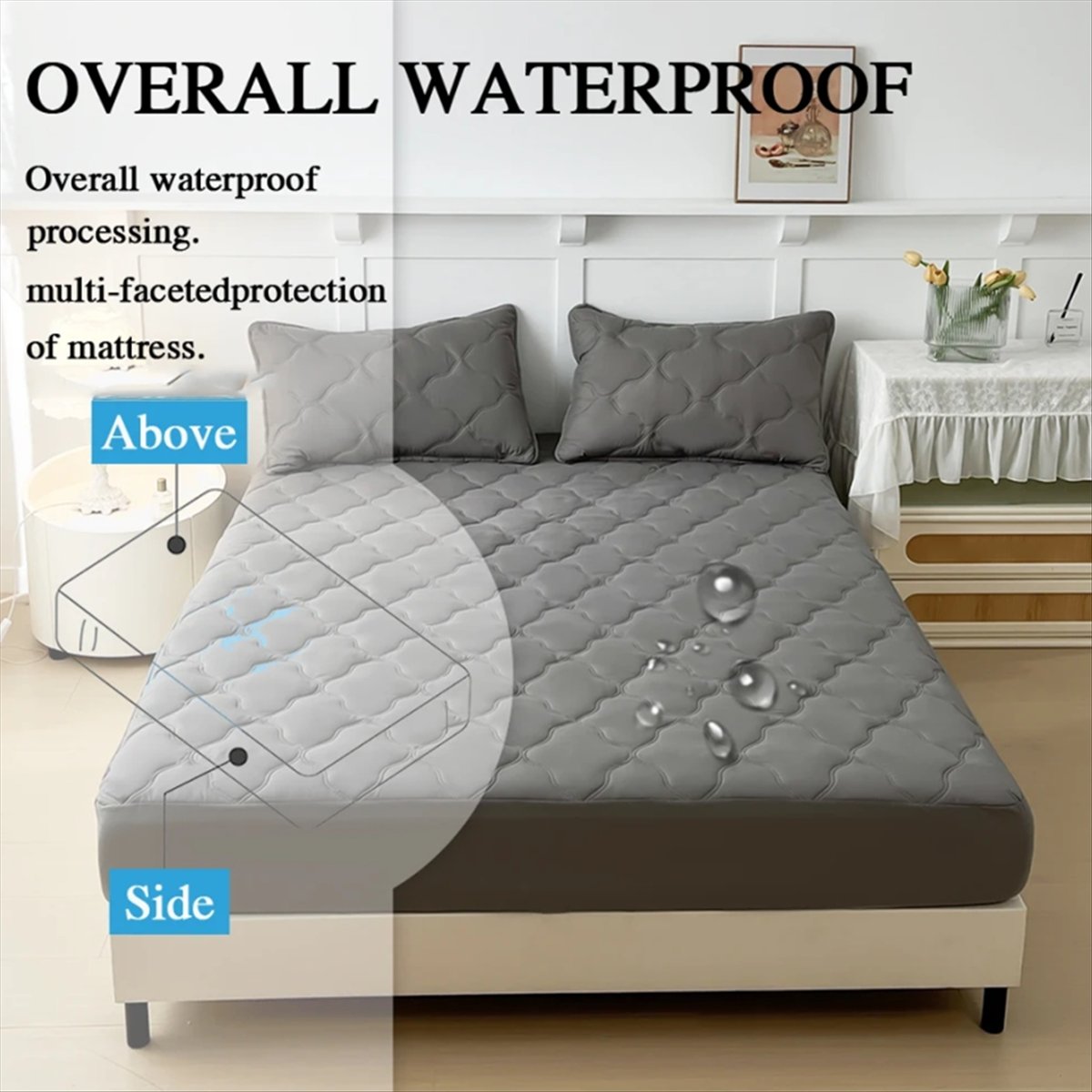Waterproof Mattress Protector Breathable - Learned-sábanas ajustadas impermeables, almohadillas de colchón,