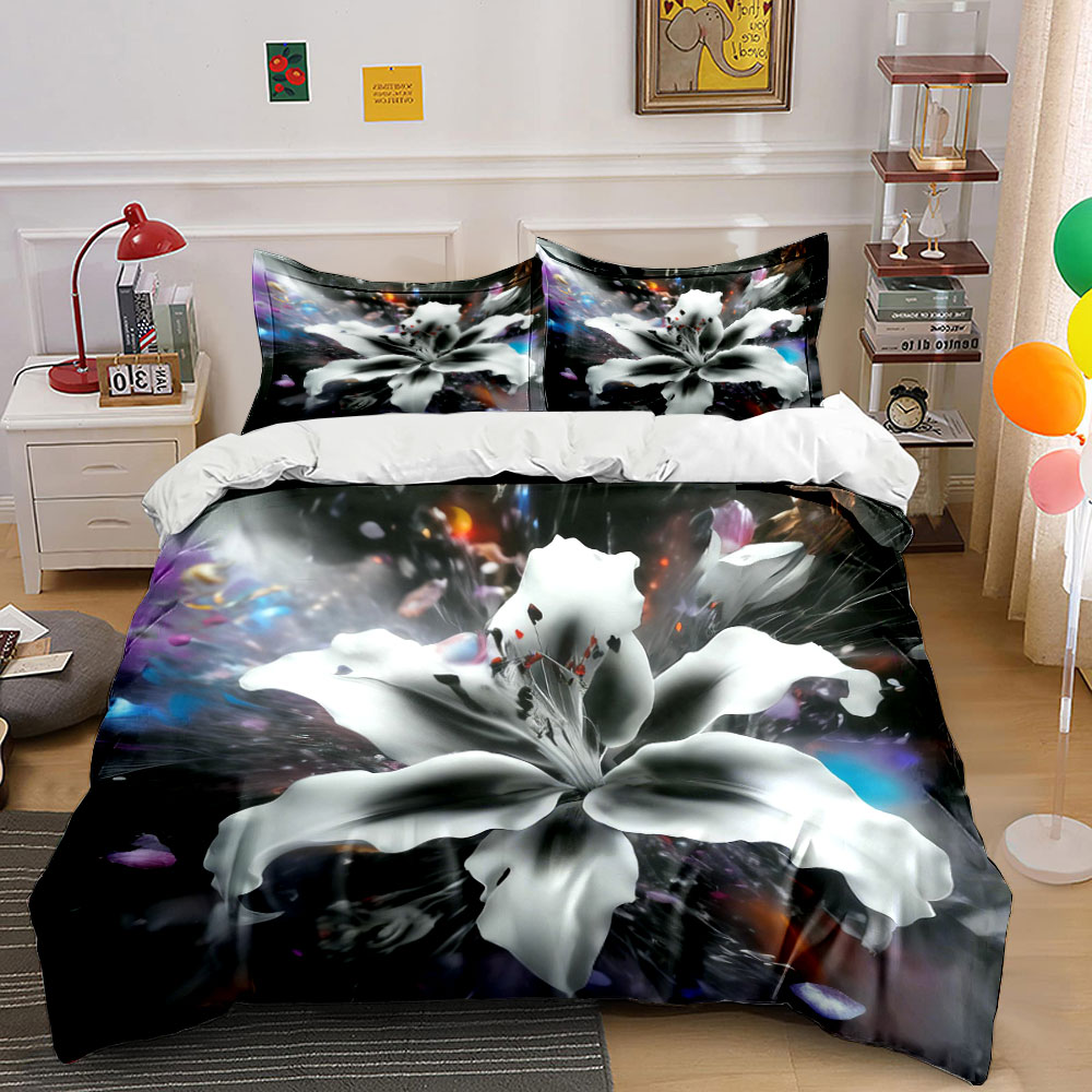 Aesthetic Floral Duvet Cover - Juego de Ropa de Cama Abstracta