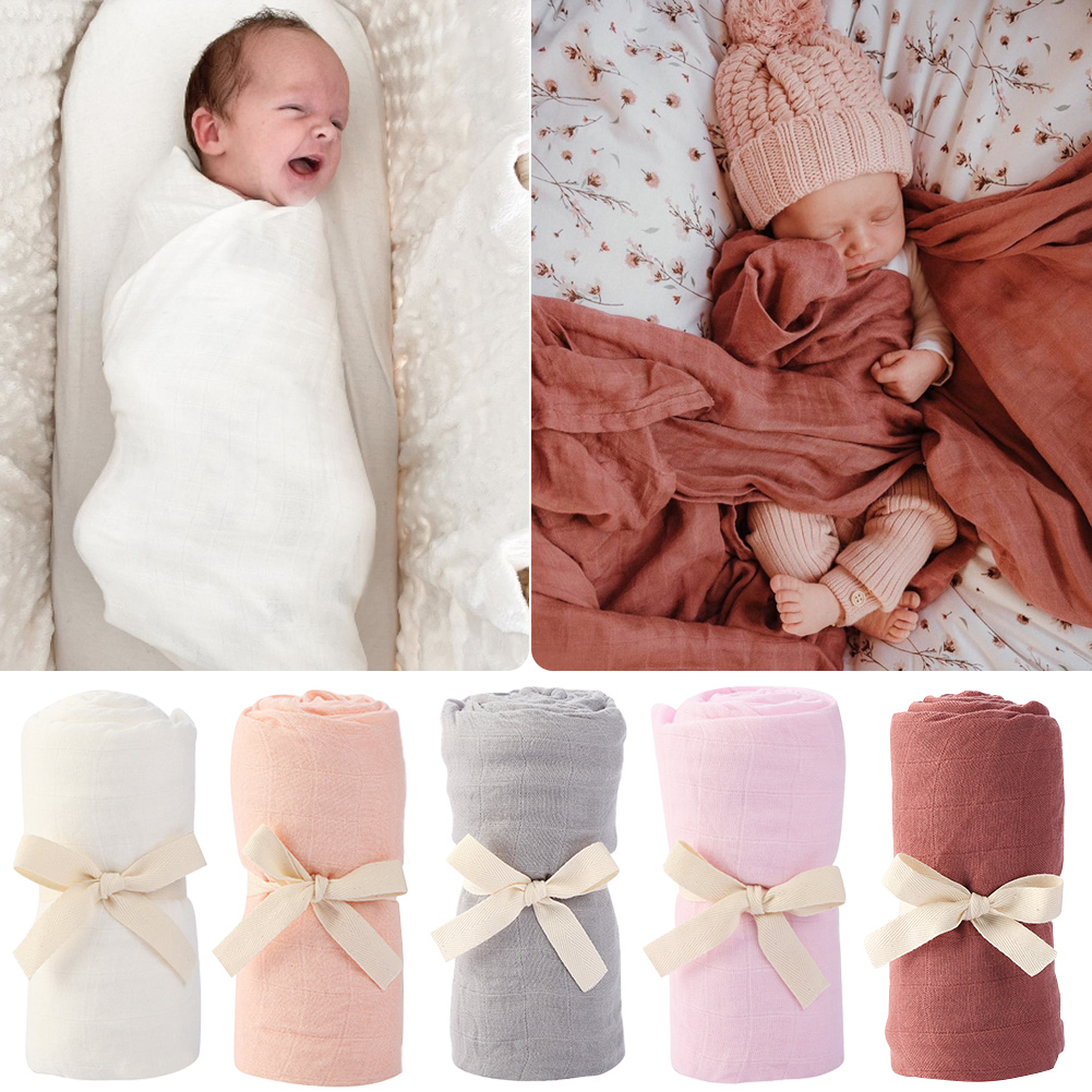 Muslin Cotton Bedspread - Manta de algodón de bambú sólido