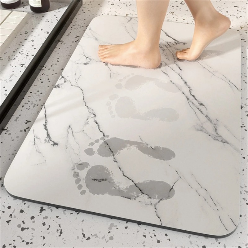 Quick Dry Diatomite Bath Mat - Alfombras de baño lavables, tapete de