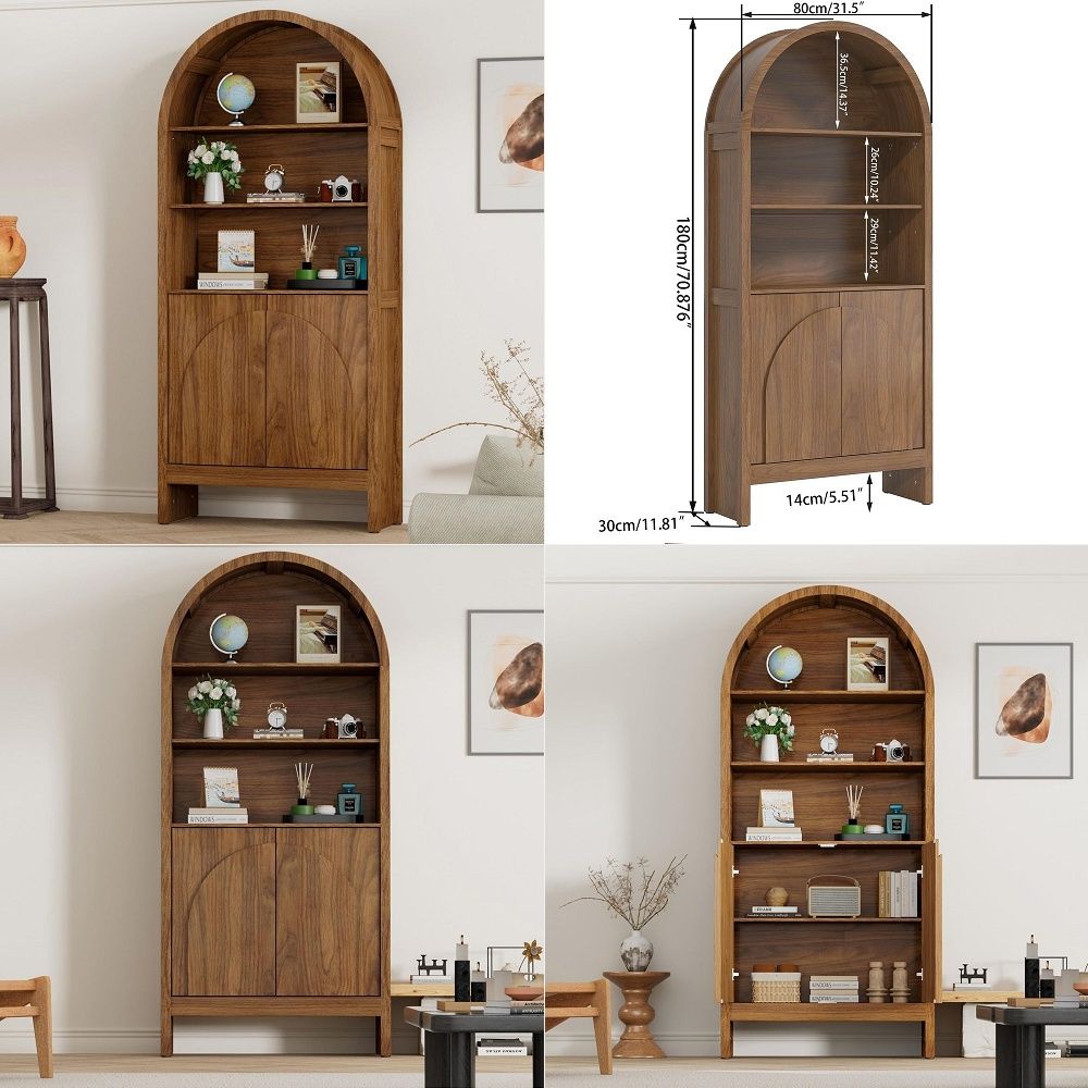 Storage & Organization - Vitrina Arqueada Century con Puertas, Vitrina