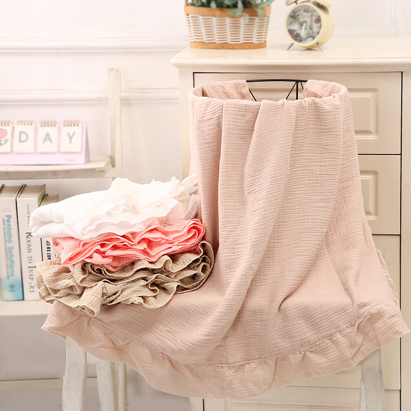 Muslin Cotton Bedspread - Manta de Muselina con Volantes 100%