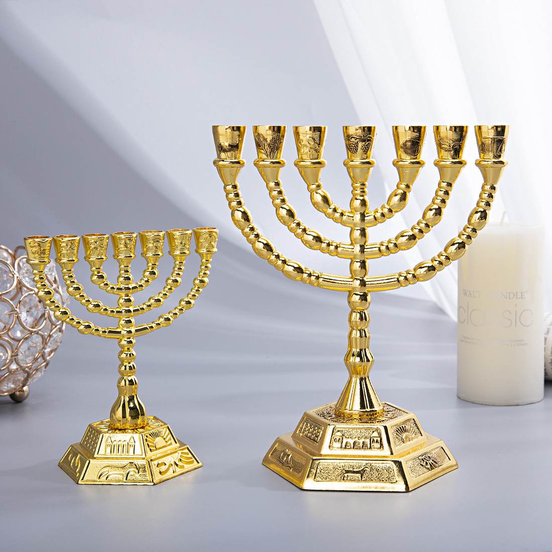 Home Decor - Menorah de 7 ramas, decoración judía