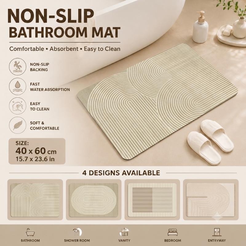 Quick Dry Diatomite Bath Mat - Alfombra de Baño de Diatomita de