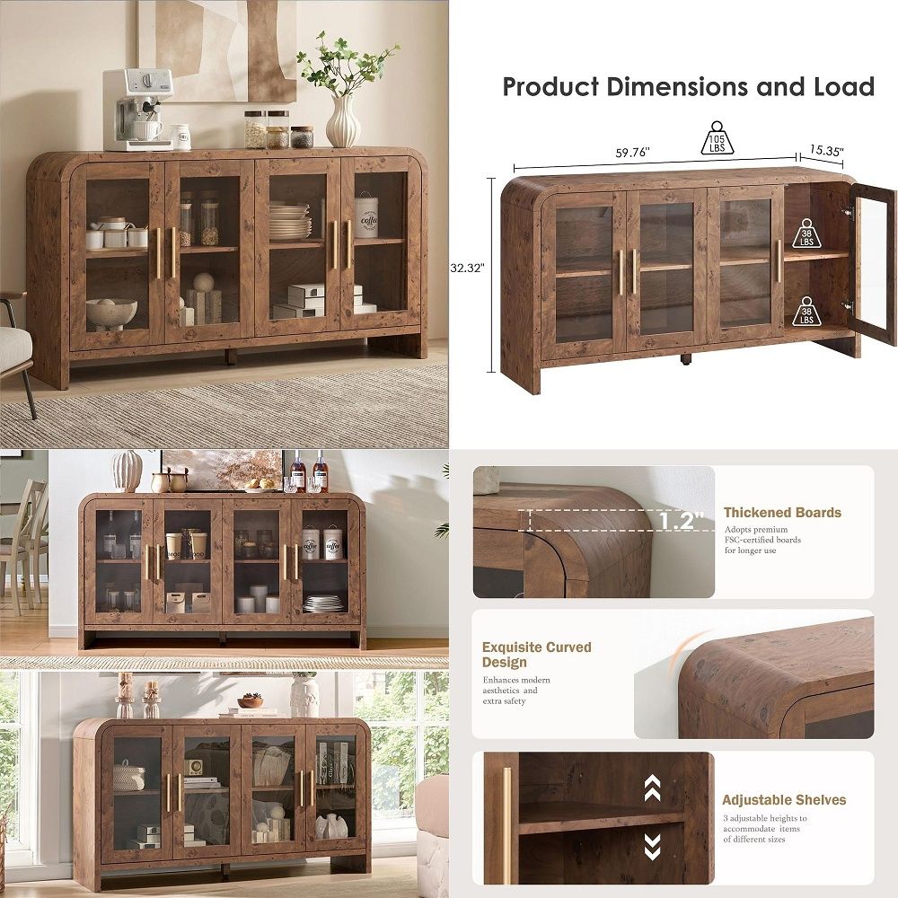 Storage & Organization - Aparador con Almacenamiento, Mueble Aparador con