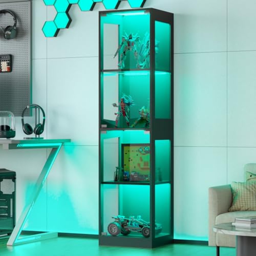 Lighting - Vitrina de cristal con luces RGB