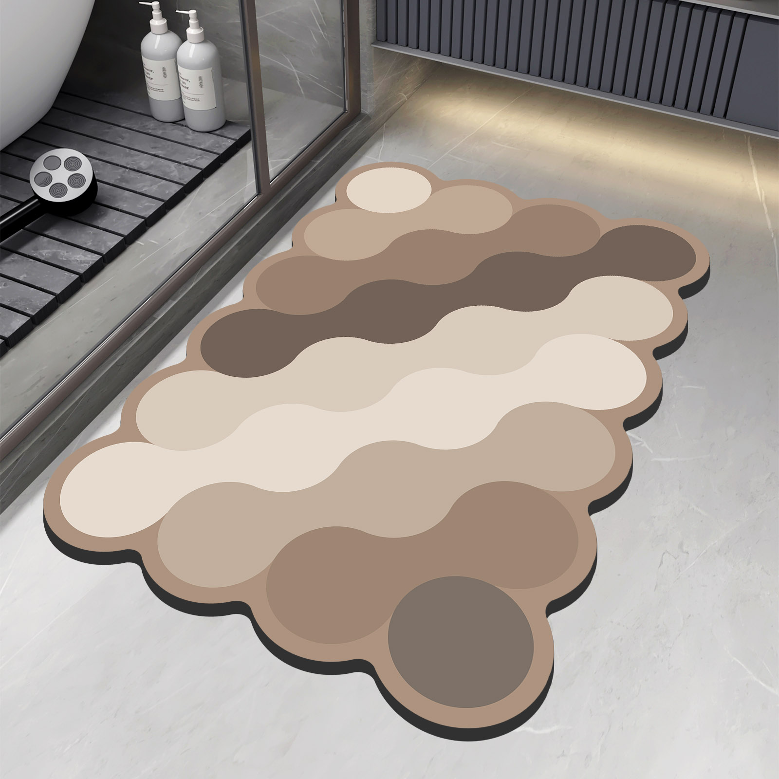 Quick Dry Diatomite Bath Mat - Alfombra de baño de ducha de