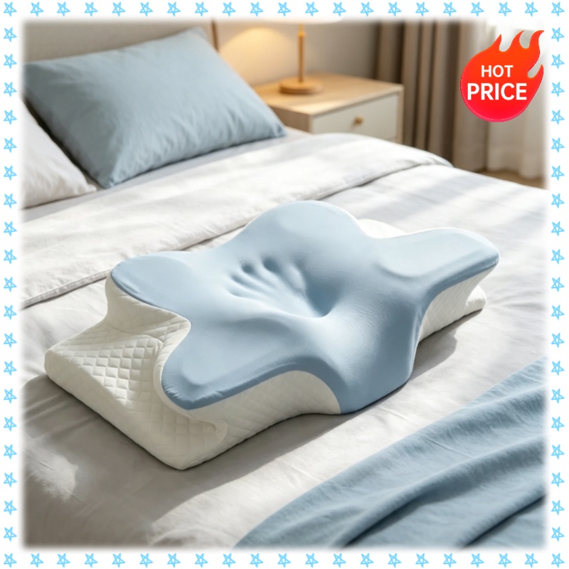 Memory Foam Orthopedic Pillow Neck Pain - Almohada cervical de espuma viscoelástica transpirable