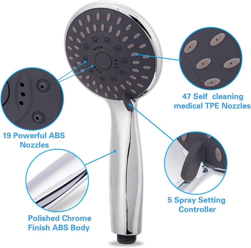 Cabezal de Ducha Manual de Alt - High Pressure Shower Head Handheld reseña y precio