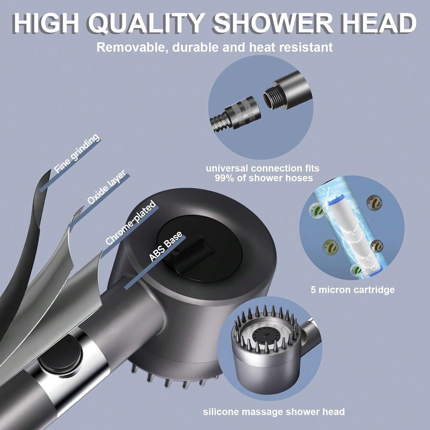 Cabezal de Ducha Manual de Alt - High Pressure Shower Head Handheld reseña y precio