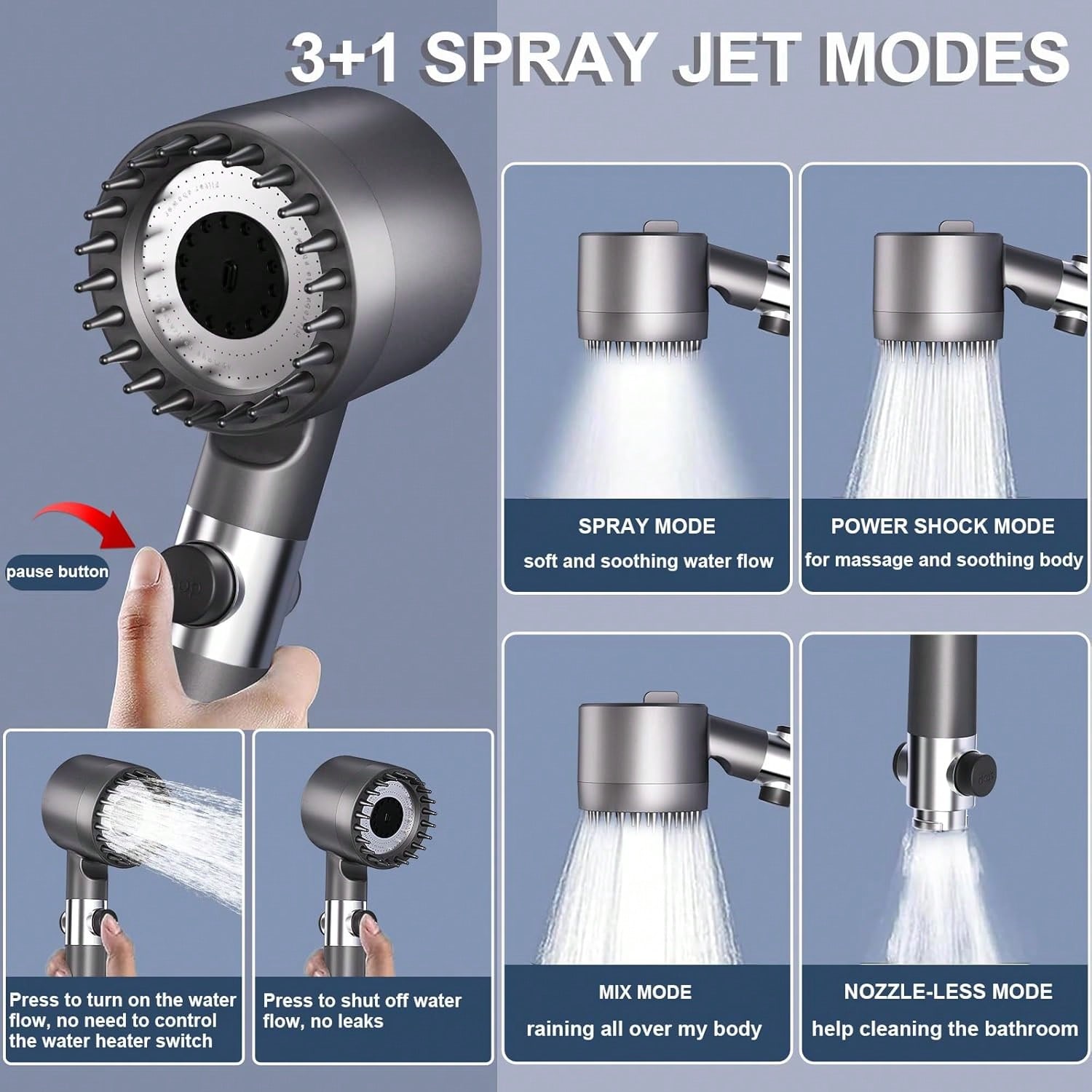 Cabezal de Ducha Manual de Alt - High Pressure Shower Head Handheld reseña y precio