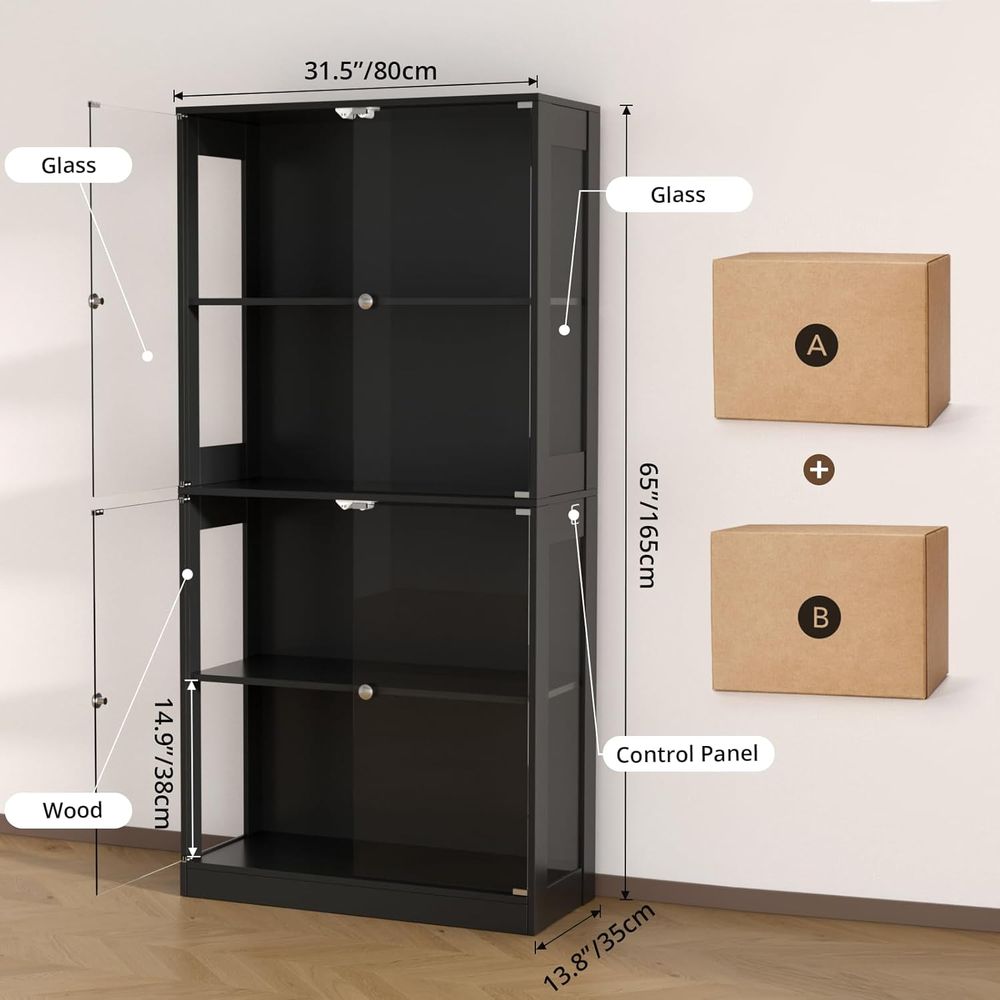 Vitrina de Vidrio de 65 Pulgad - Storage & Organization reseña y precio