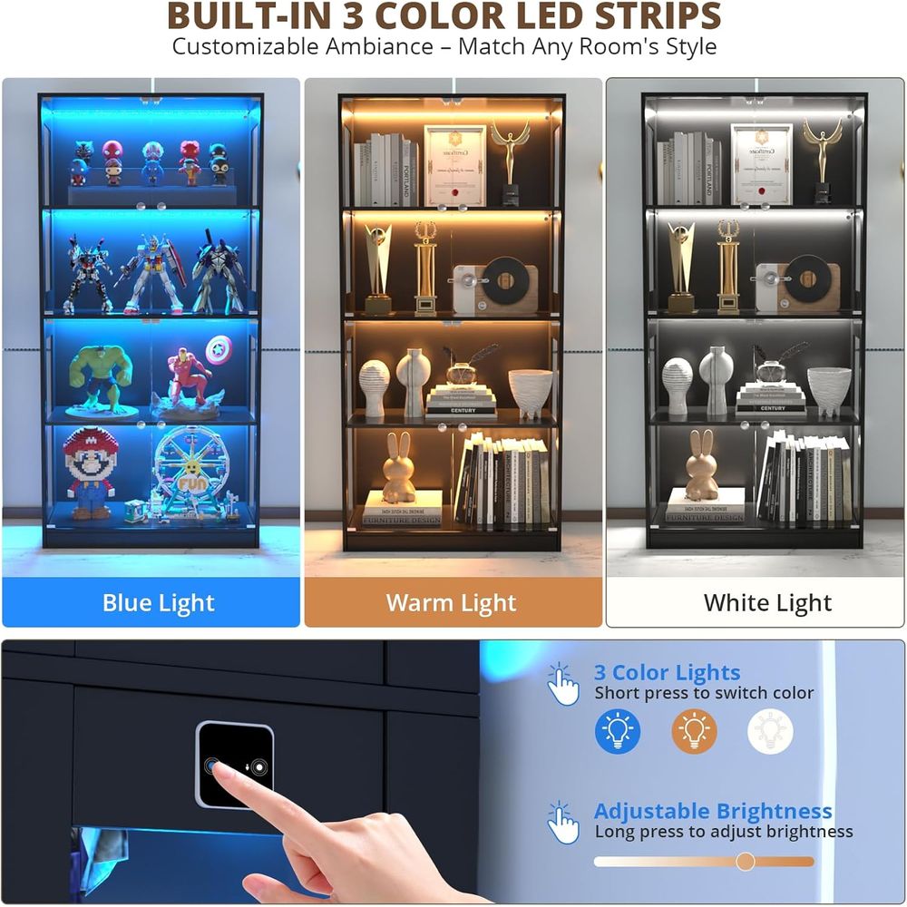 Vitrina de Vidrio de 65 Pulgad - Storage & Organization reseña y precio