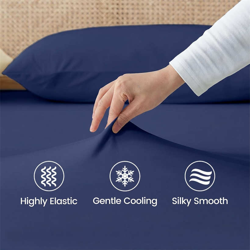 Sábana ajustable refrescante c - Fitted Bed Sheets Deep Pocket reseña y precio