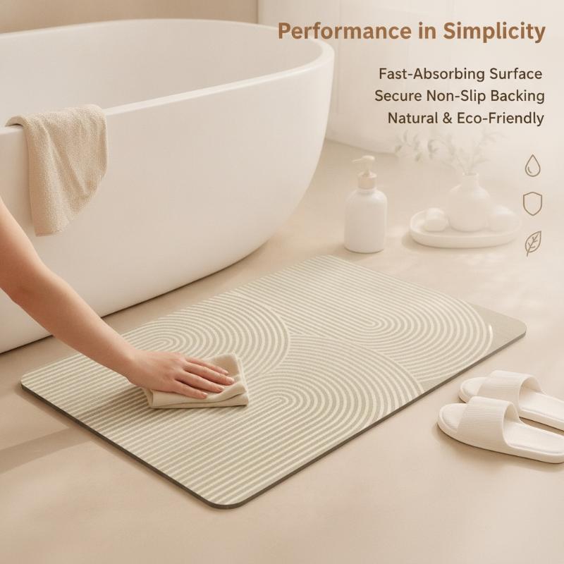 Alfombra de baño de diatomita  - Quick Dry Diatomite Bath Mat reseña y precio