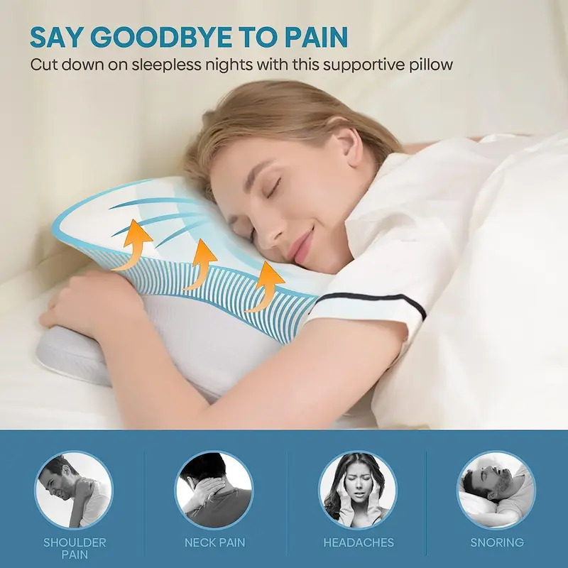 Almohada ortopédica inodora pa - Memory Foam Orthopedic Pillow Neck Pain reseña y precio