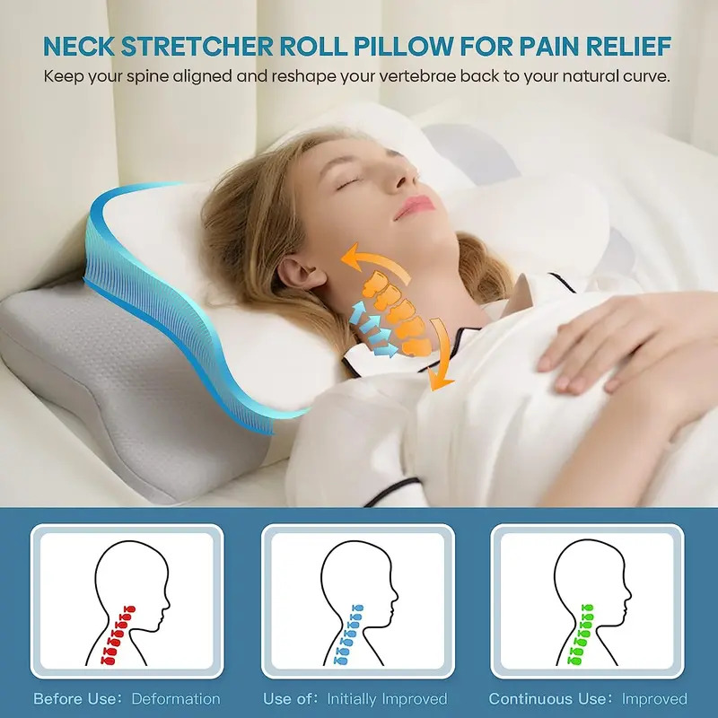 Almohada ortopédica inodora pa - Memory Foam Orthopedic Pillow Neck Pain reseña y precio