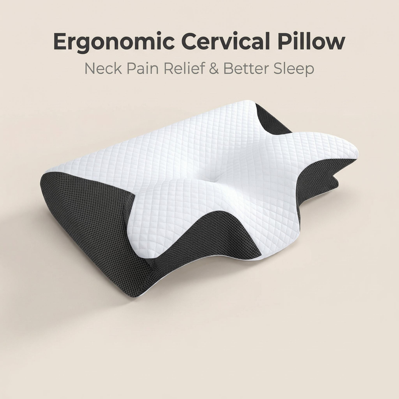Almohada de Espuma Viscoelásti - Memory Foam Orthopedic Pillow Neck Pain reseña y precio