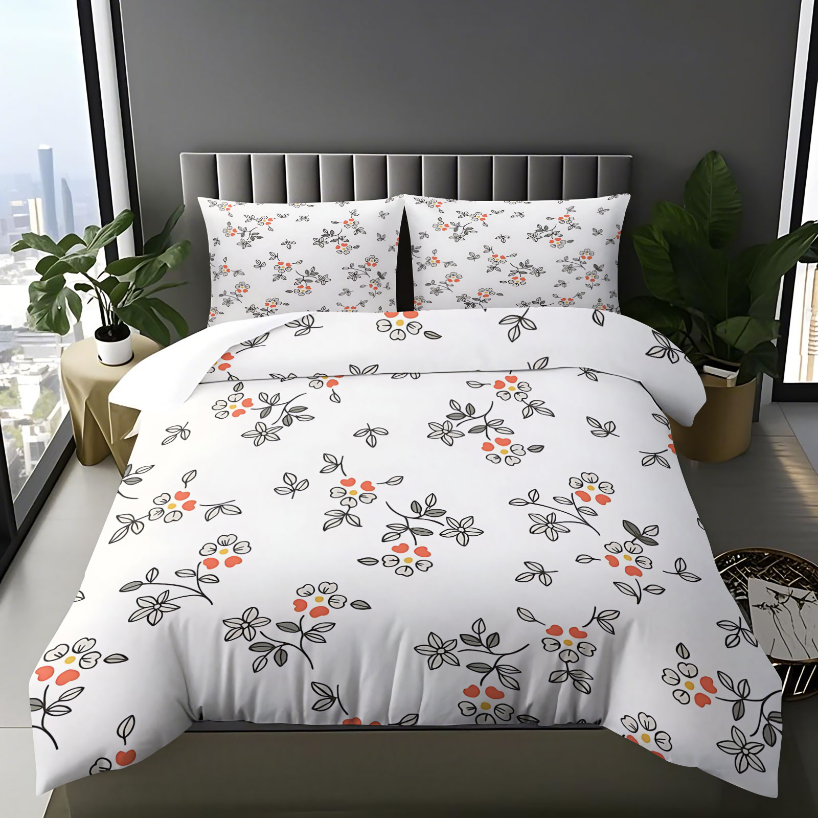 Juego de Funda de Edredón Mini - Aesthetic Floral Duvet Cover reseña y precio