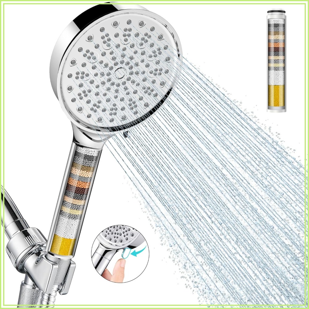 Cabezal de Ducha Filtrante con - High Pressure Shower Head Handheld reseña y precio