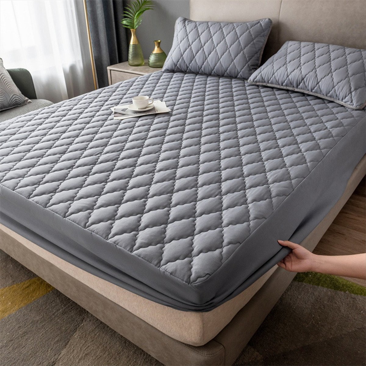 Learned-sábanas ajustadas impe - Waterproof Mattress Protector Breathable reseña y precio