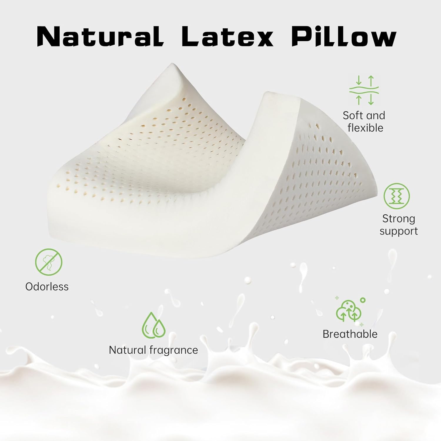 Almohada tailandesa de látex N - Memory Foam Orthopedic Pillow Neck Pain reseña y precio