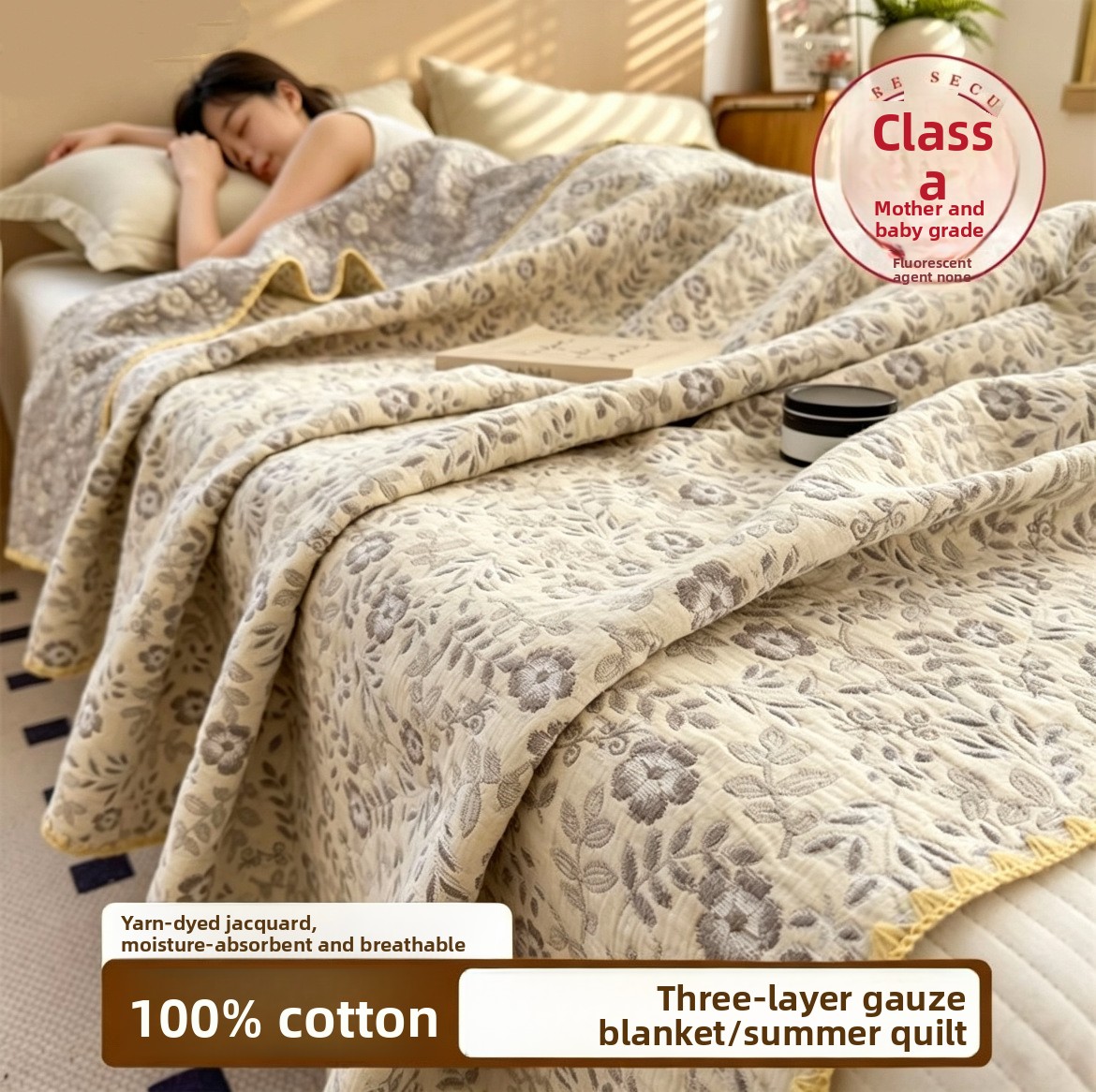 Manta de Muselina 100% Algodón - Muslin Cotton Bedspread reseña y precio