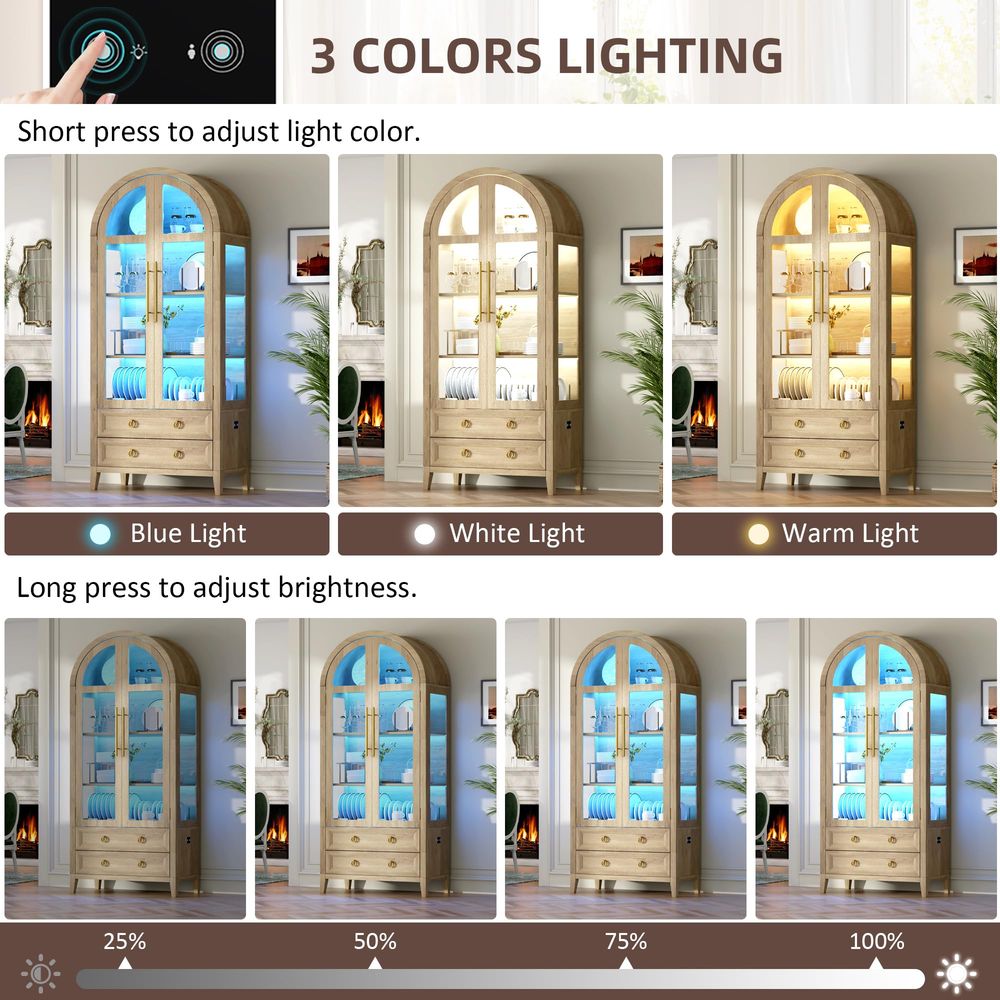Vitrina Arqueada de 71 Pulgada - Lighting reseña y precio