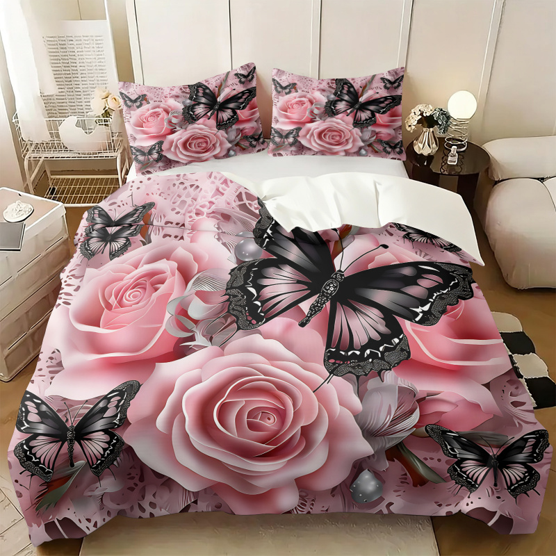 Juego de Funda de Edredón con  - Aesthetic Floral Duvet Cover reseña y precio