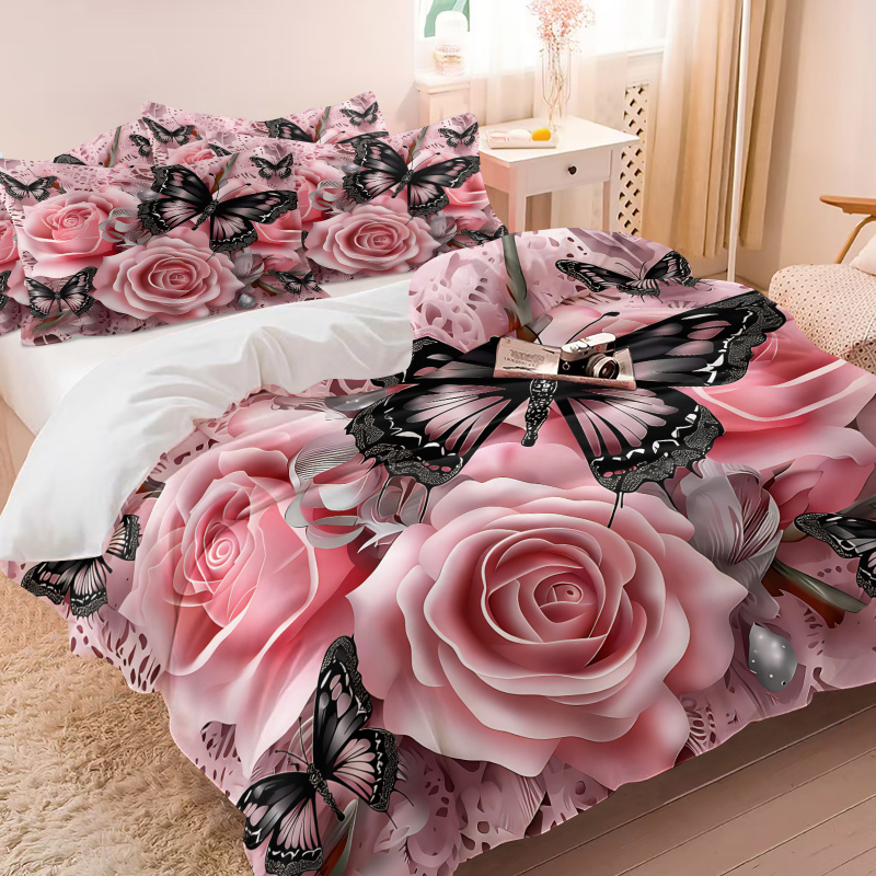 Juego de Funda de Edredón con  - Aesthetic Floral Duvet Cover reseña y precio