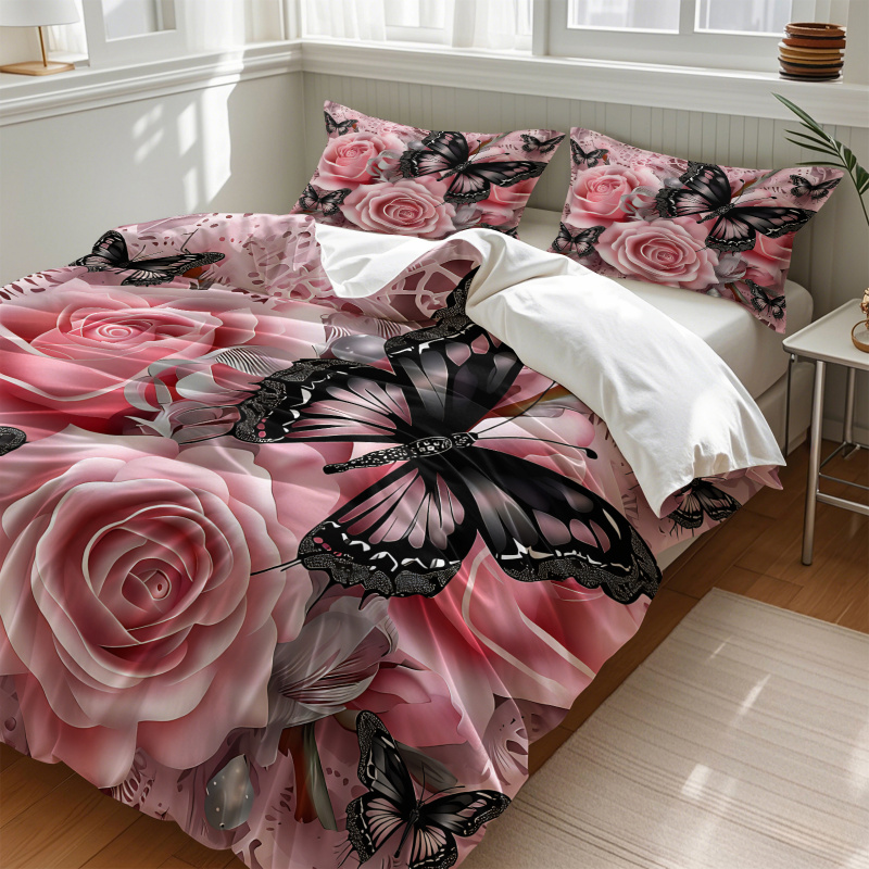 Juego de Funda de Edredón con  - Aesthetic Floral Duvet Cover reseña y precio