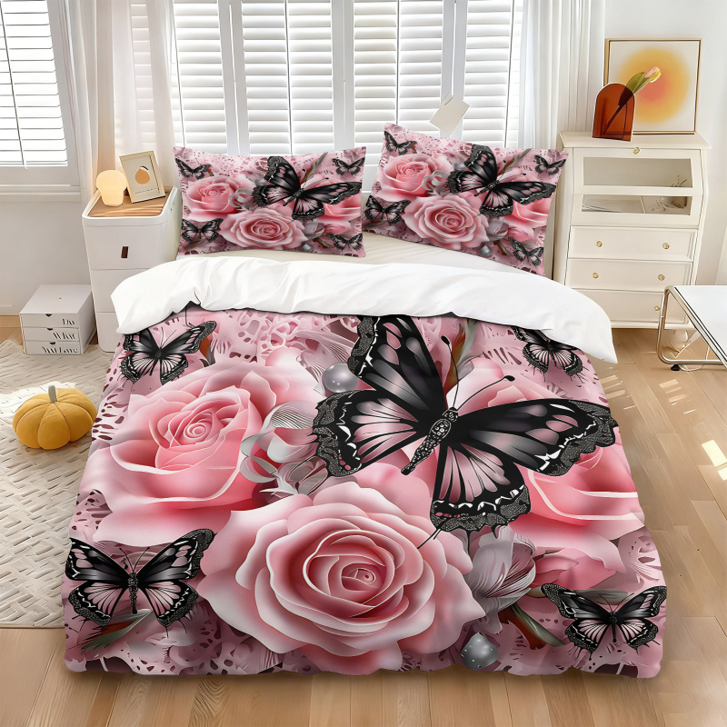 Juego de Funda de Edredón con  - Aesthetic Floral Duvet Cover reseña y precio