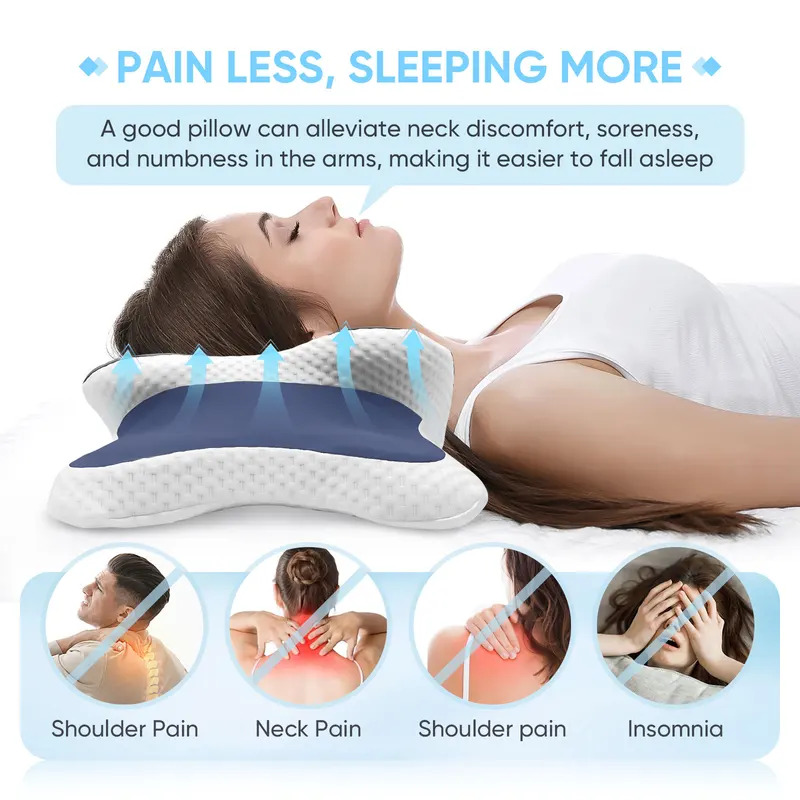 Almohada de Espuma Viscoelásti - Memory Foam Orthopedic Pillow Neck Pain reseña y precio