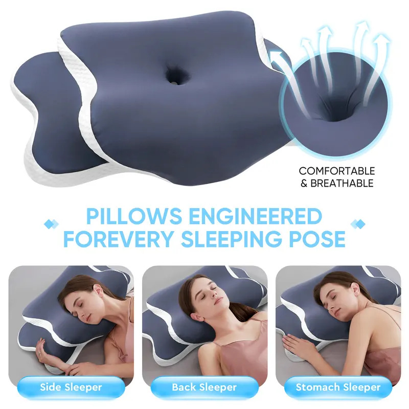Almohada de Espuma Viscoelásti - Memory Foam Orthopedic Pillow Neck Pain reseña y precio