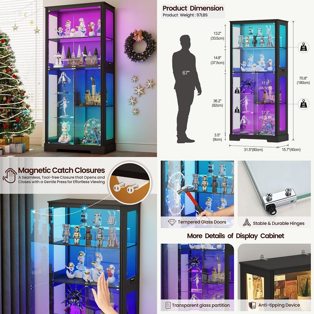 Vitrina Esquinera Iluminada co - Storage & Organization reseña y precio