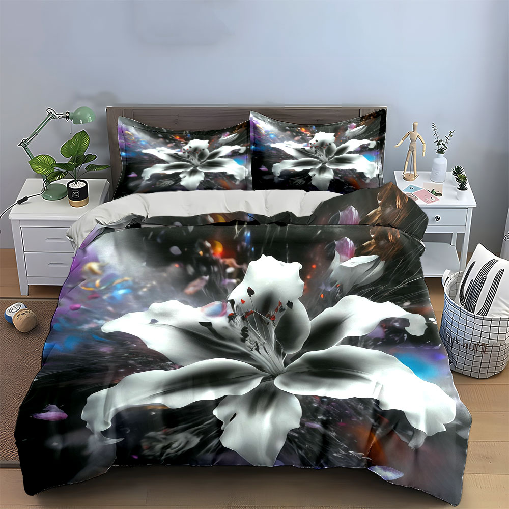 Juego de Ropa de Cama Abstract - Aesthetic Floral Duvet Cover reseña y precio