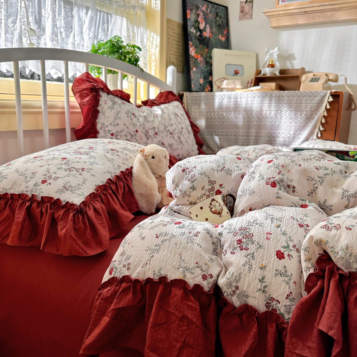 Juego de Ropa de Cama Estilo V - Aesthetic Floral Duvet Cover reseña y precio