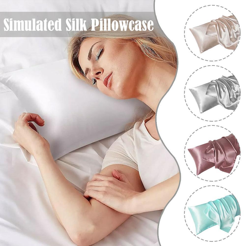 Funda de almohada de satén de  - Satin Silk Pillowcase Hair Skin reseña y precio