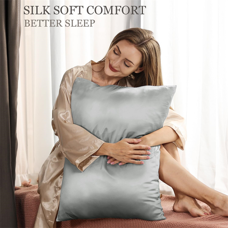 23 Momme 2 piezas Funda de alm - Satin Silk Pillowcase Hair Skin reseña y precio