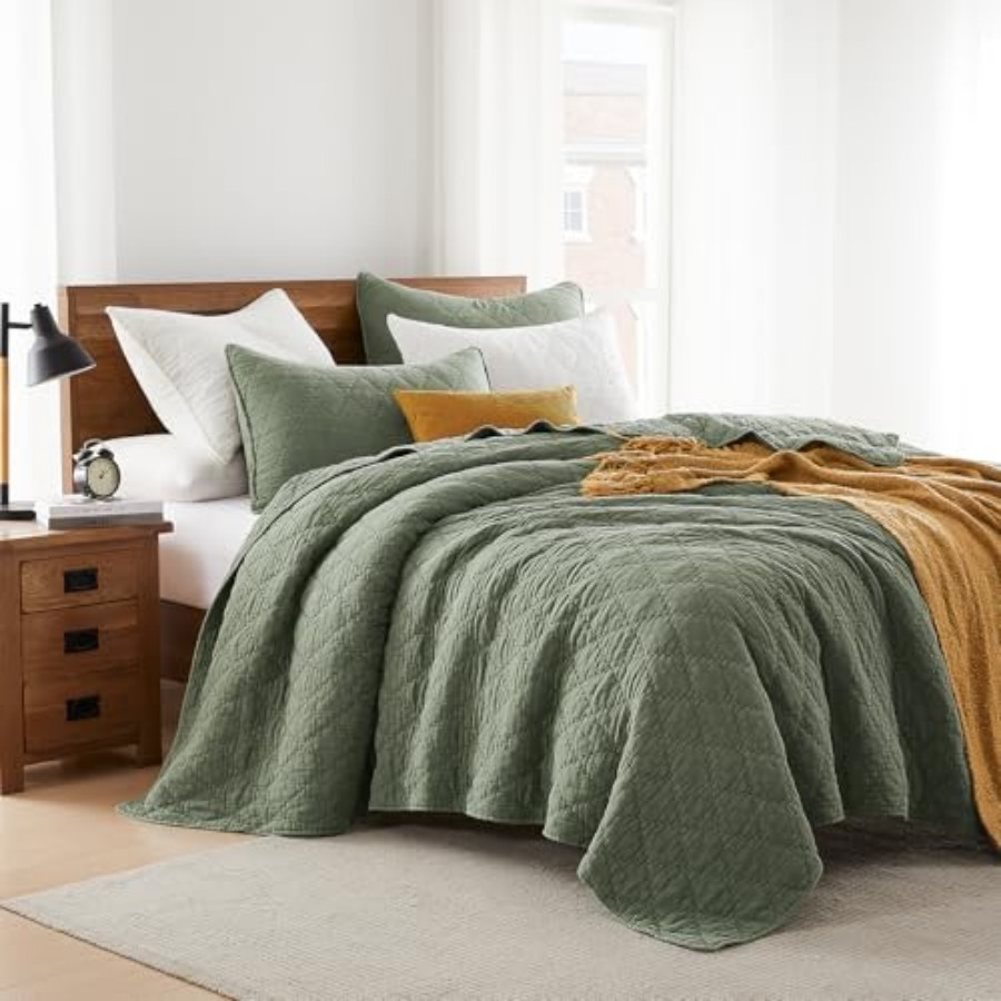 Juego de edredón de algodón mu - Muslin Cotton Bedspread reseña y precio
