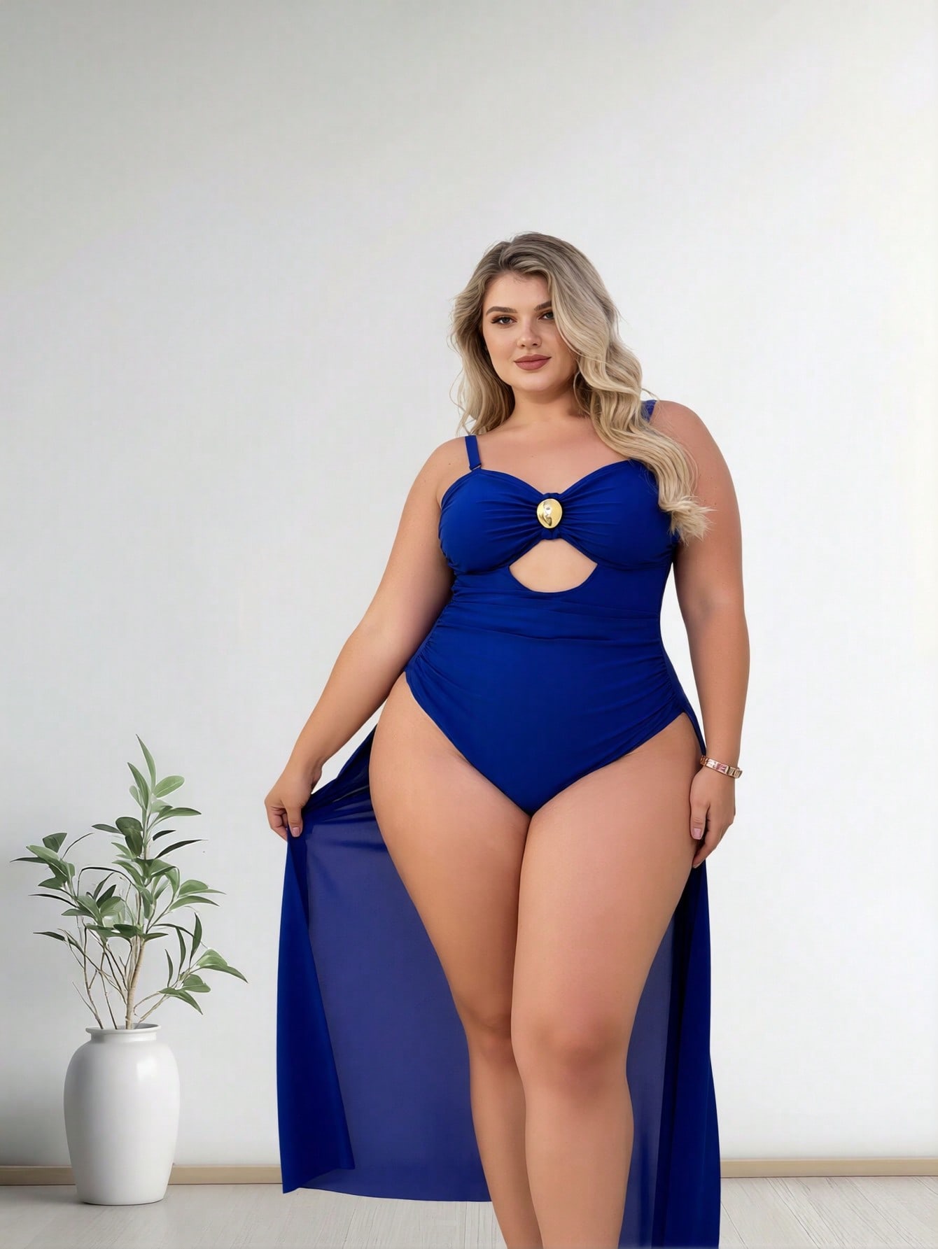 Traje de baño de una pieza azu - Bath reseña y precio