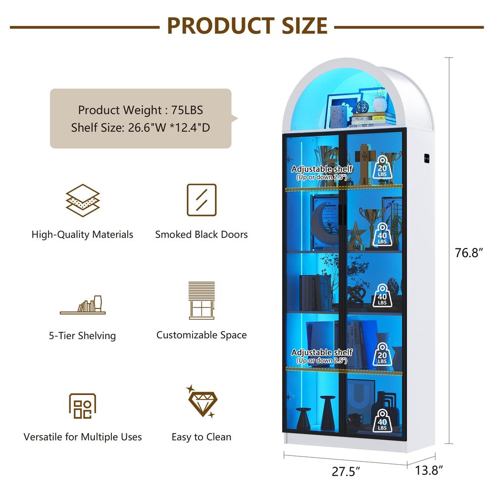 Vitrina con Puertas y Estantes - Storage & Organization reseña y precio