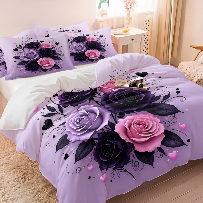 Juego de Funda de Edredón con  - Aesthetic Floral Duvet Cover reseña y precio