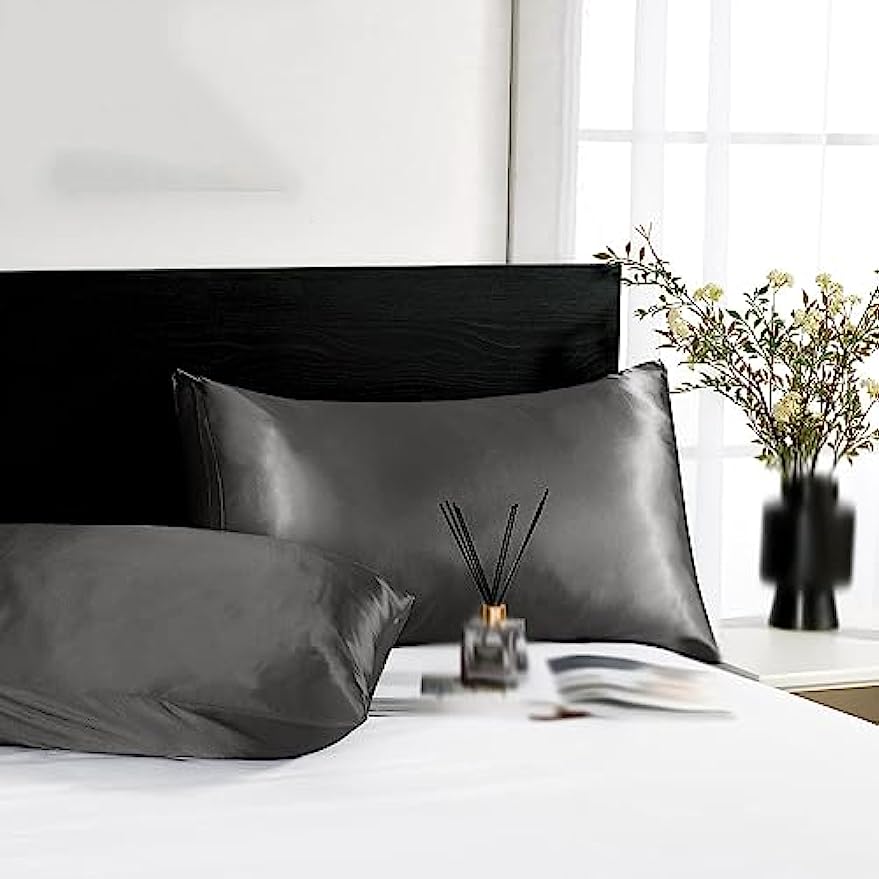 Juego de 2 Fundas de Almohada  - Satin Silk Pillowcase Hair Skin reseña y precio