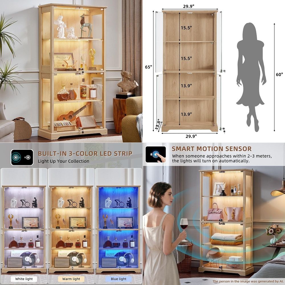 Vitrina de cristal estilo rúst - Lighting reseña y precio