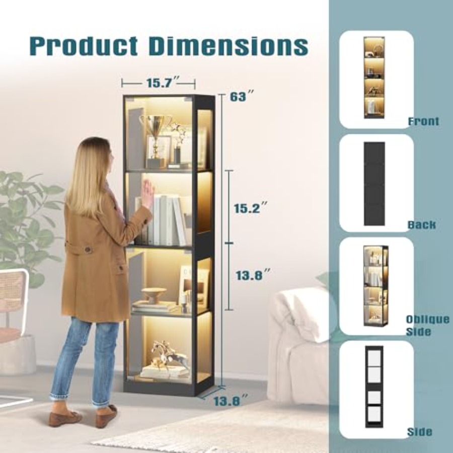 Vitrina de cristal con luces R - Lighting reseña y precio